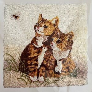Columbia Minerva Vintage Cats Latch-A-Rug Kit 34” by 34” by Enca Wilson